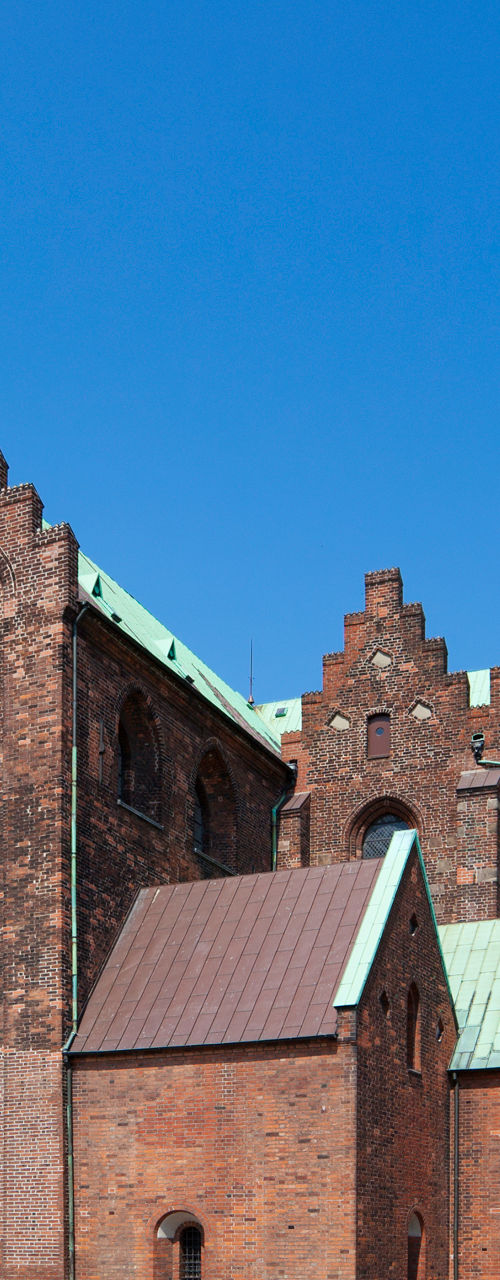 Historic Aarhus Cathedral under clear skies