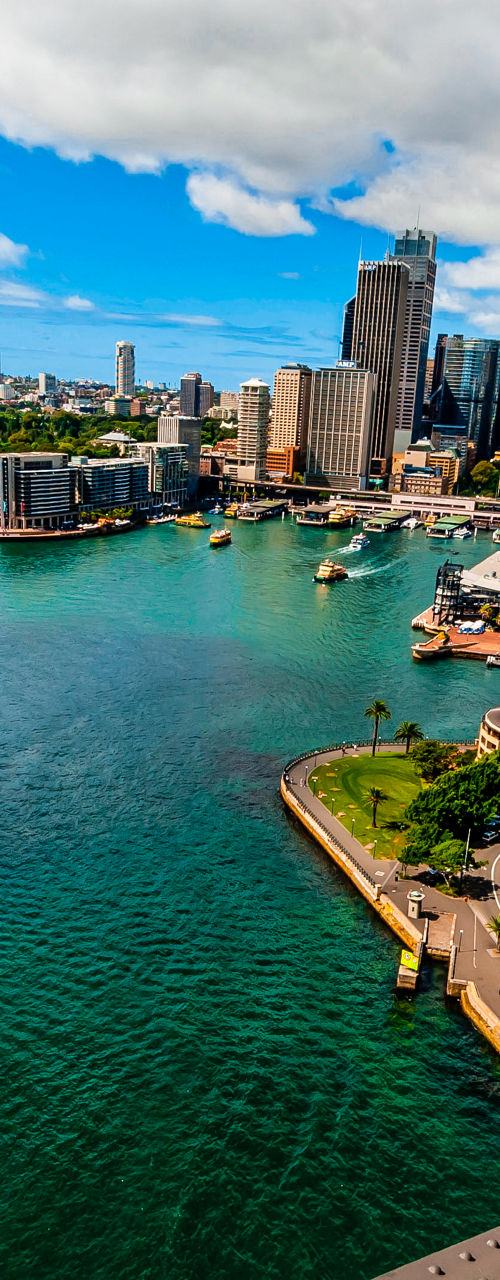 Sydney Harbour Bridge climb with city view