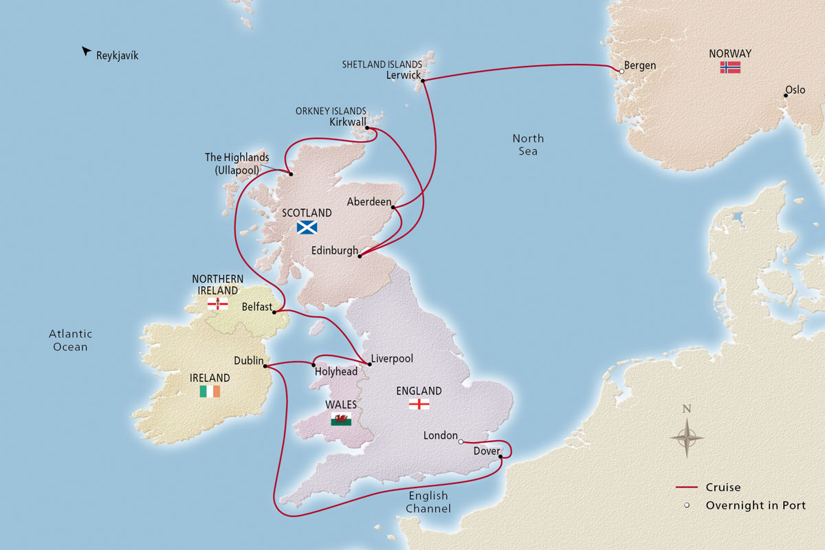 British Isles Explorer – route map