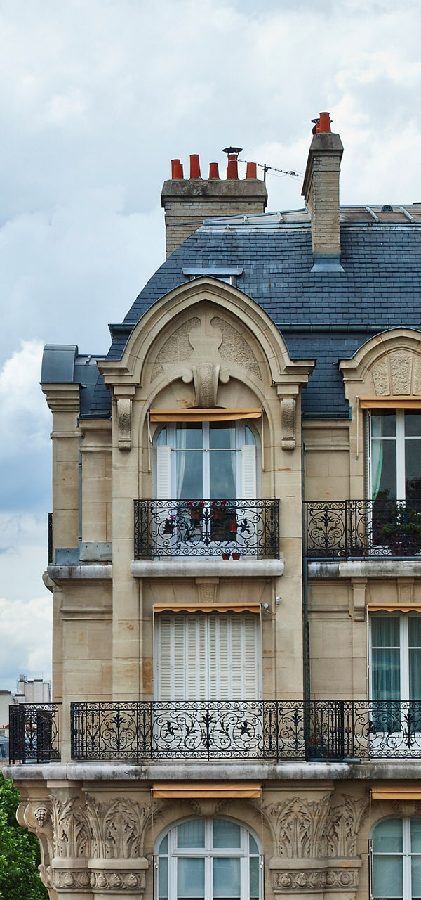Eiffel Tower and Parisian architecture view