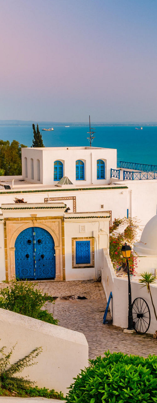 Scenic coastal village with Mediterranean views