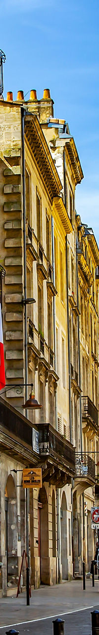 Charming French street with historic buildings