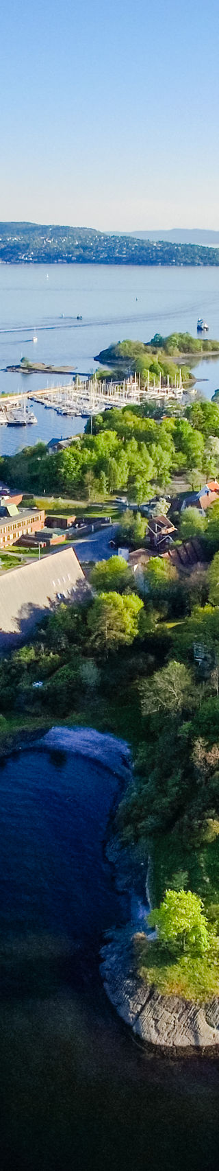 Scenic Aerial View of Coastal Island