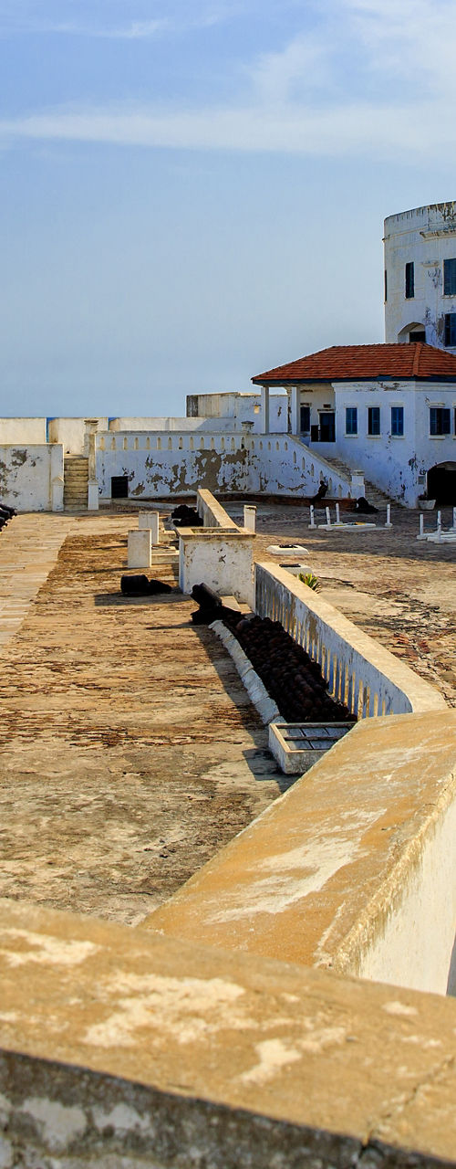 Historic coastal fortress with ocean view