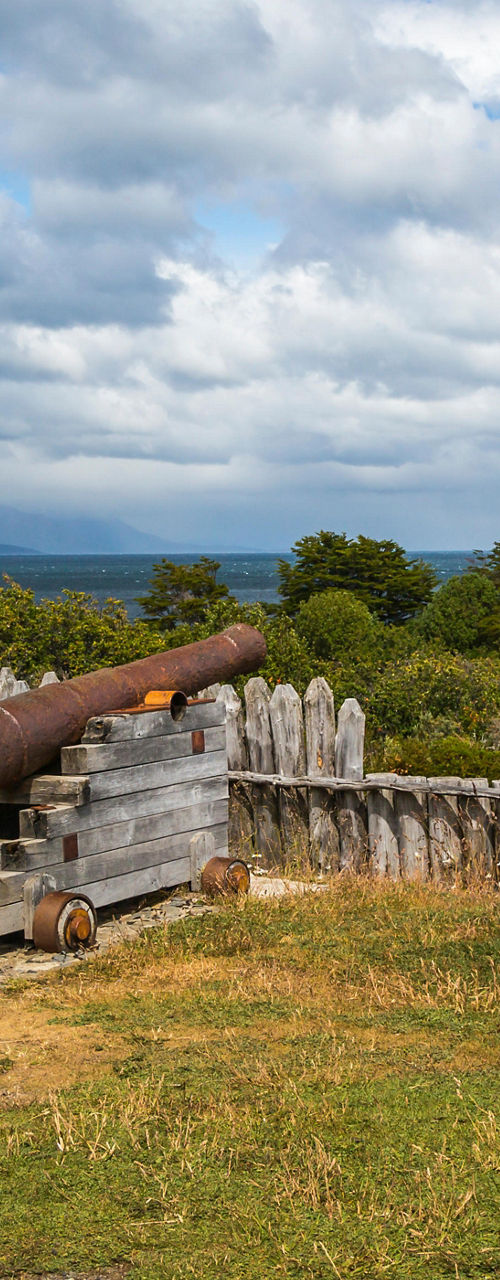 Historic cannons overlooking scenic landscape
