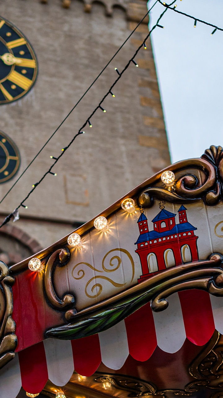 Carousel with Speyer Clock Tower Backdrop
