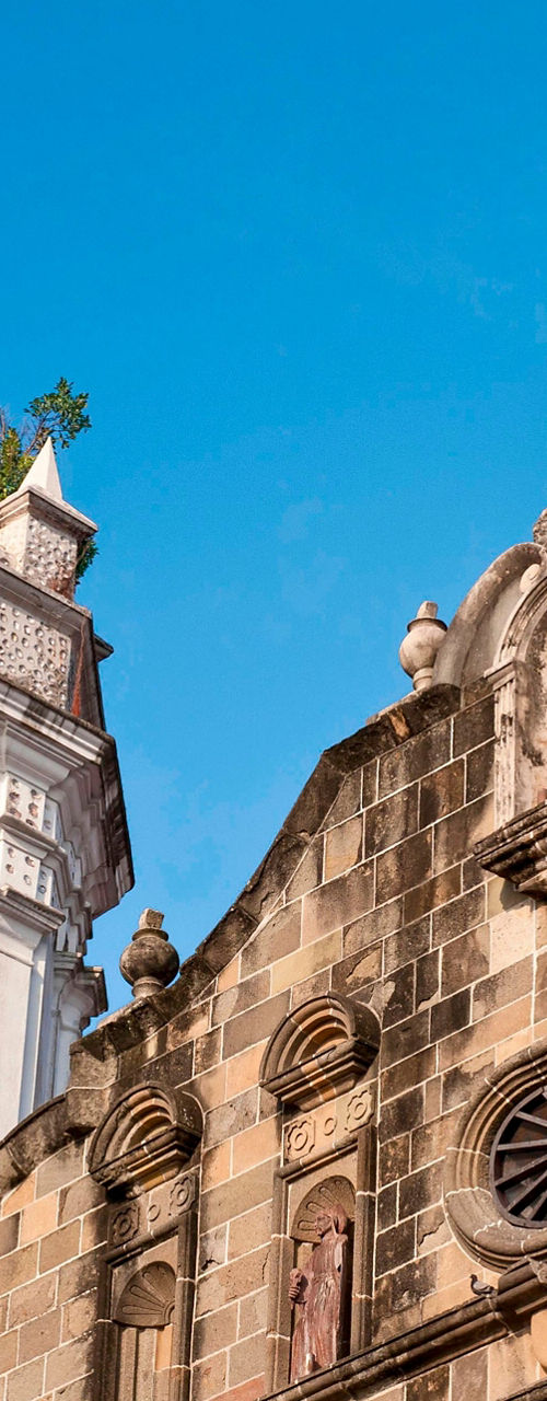 Historic cathedral under clear blue sky