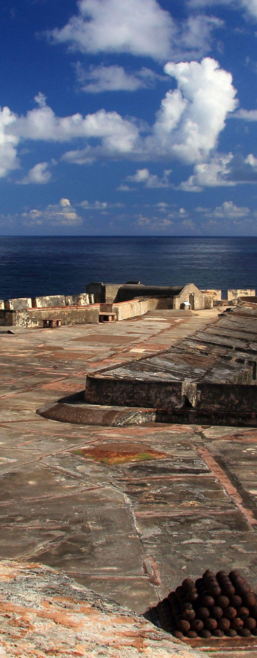 Historic fortress overlooking the ocean