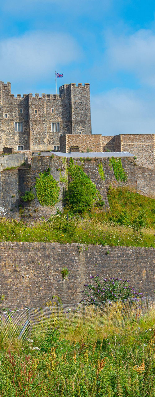 Historic Stone Castle with Towering Walls and Gatehouse