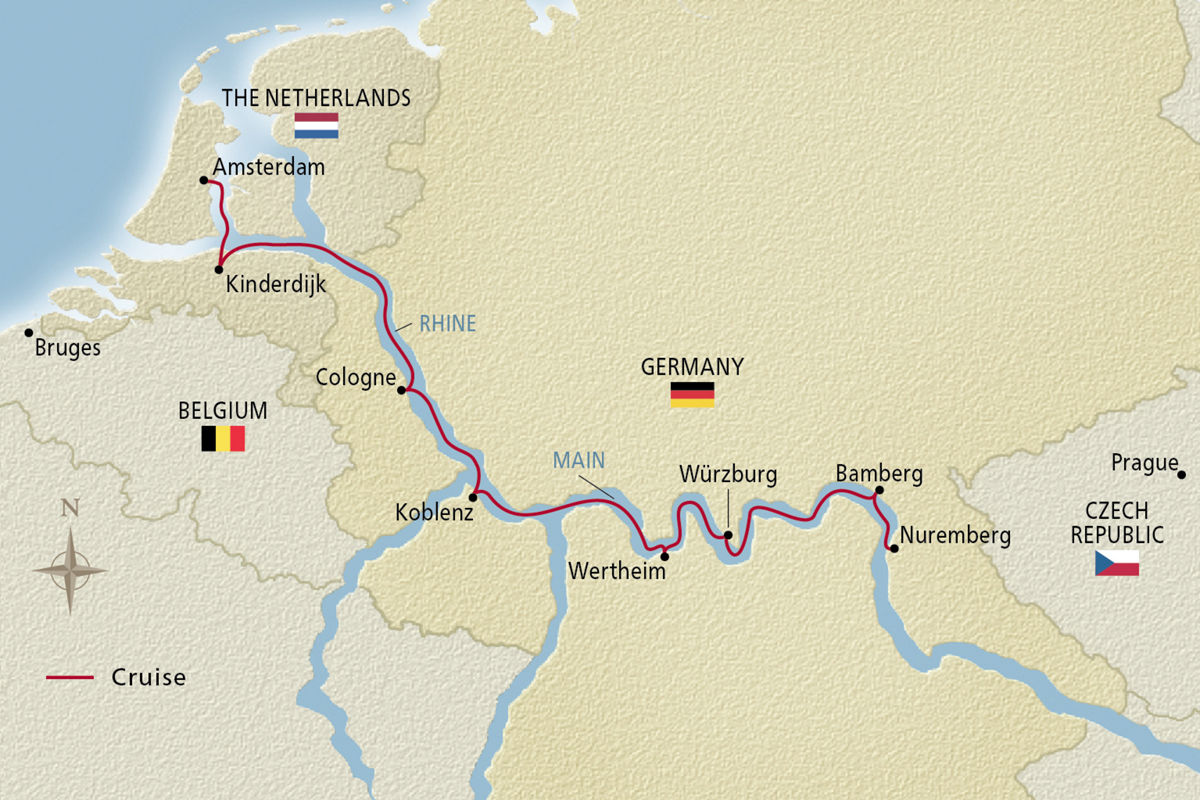 Castles, Vineyards & Villages – route map