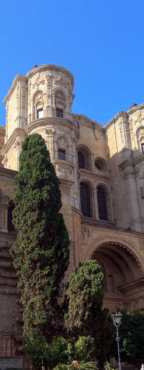Historic cathedral with lush gardens