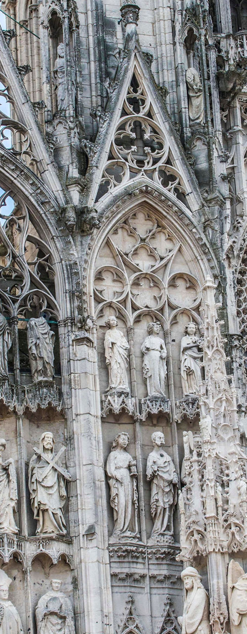 Gothic cathedral facade with intricate details