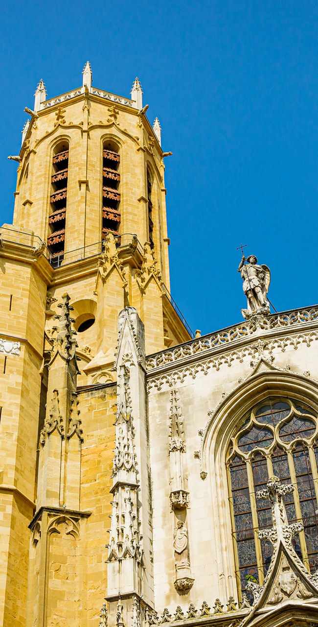 Historic cathedral in sunny Aix-en-Provence