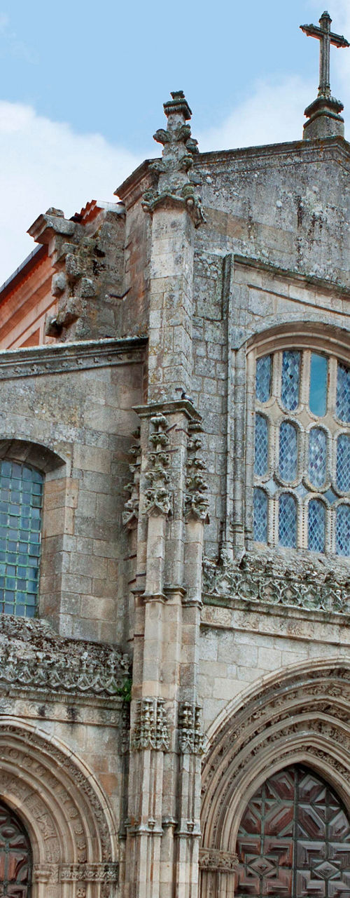 Historic stone cathedral with ornate facade