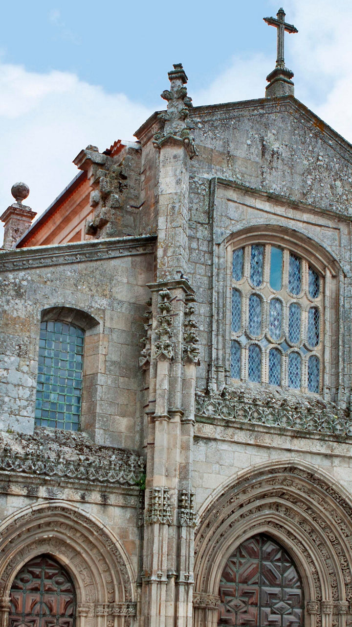 Historic stone cathedral with ornate facade