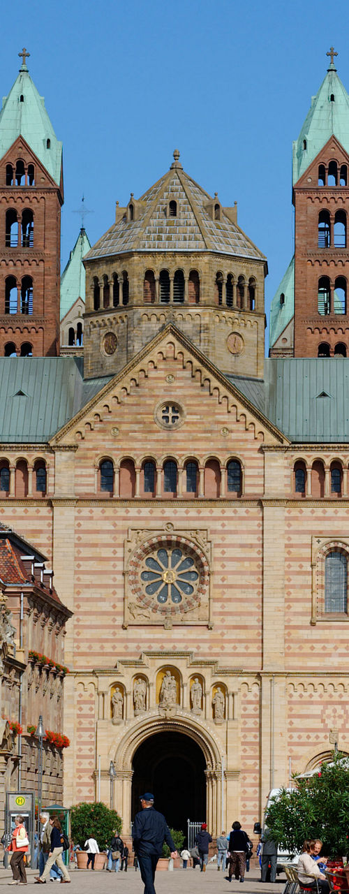 Historic cathedral in European town square