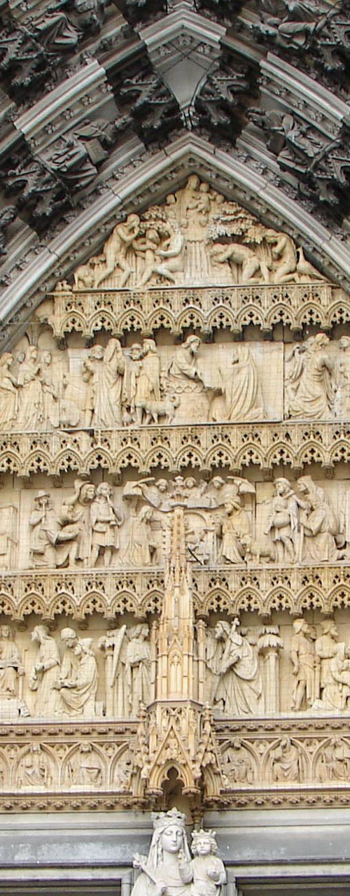 Gothic cathedral ornate arched entrance