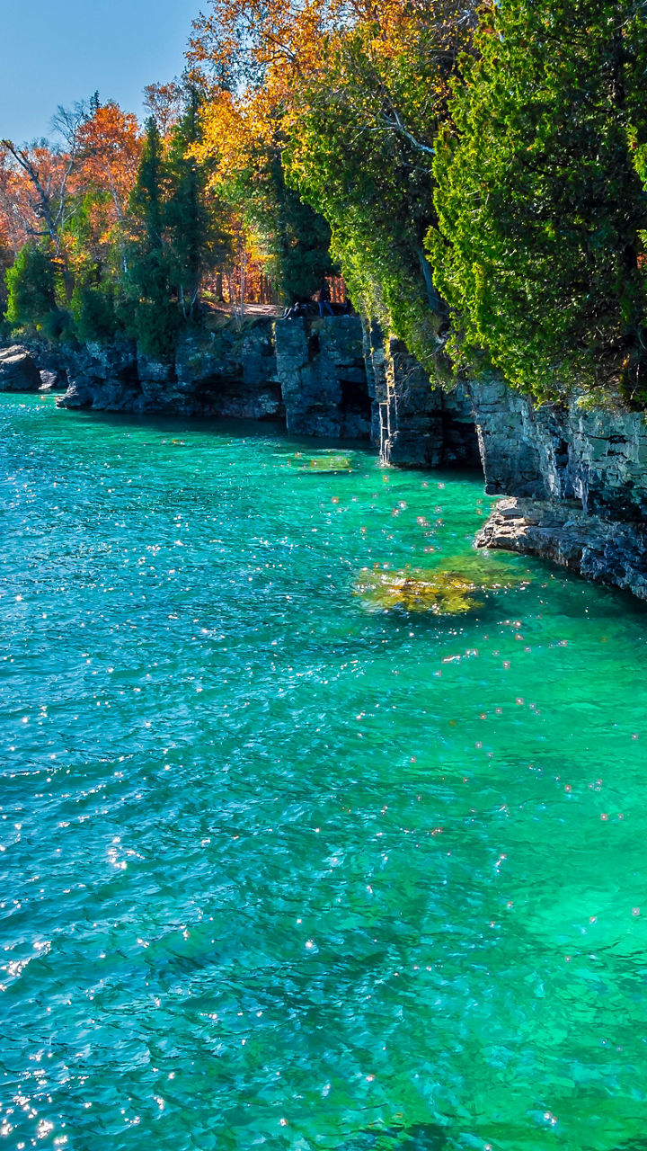 Scenic cliffside view with turquoise waters