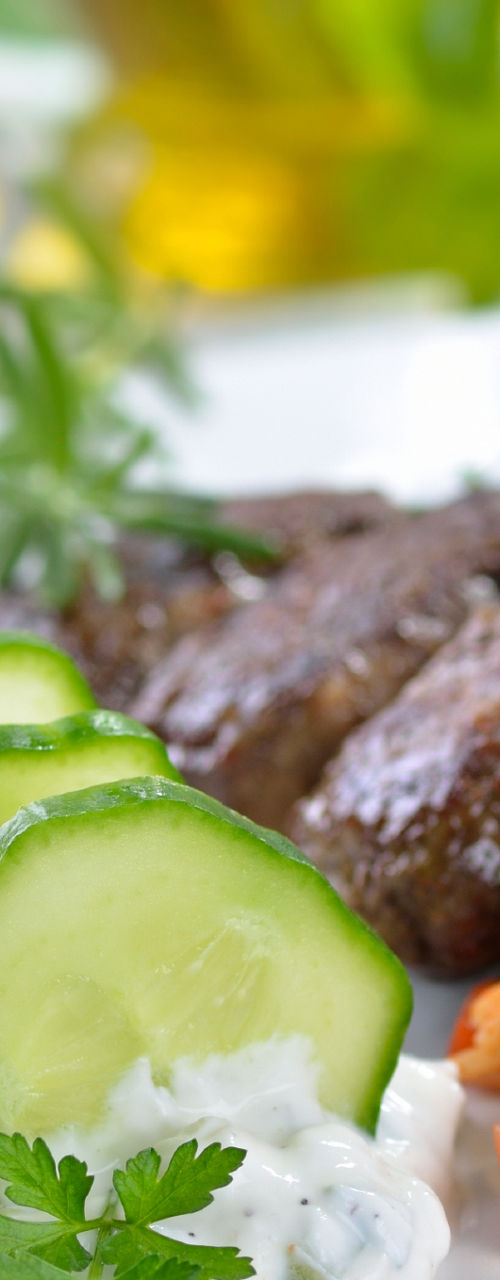 Grilled Meat Skewers with Rice and Vegetables