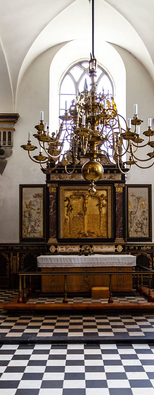 Historic church interior with ornate details