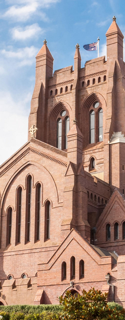 Historic cathedral with gothic architecture