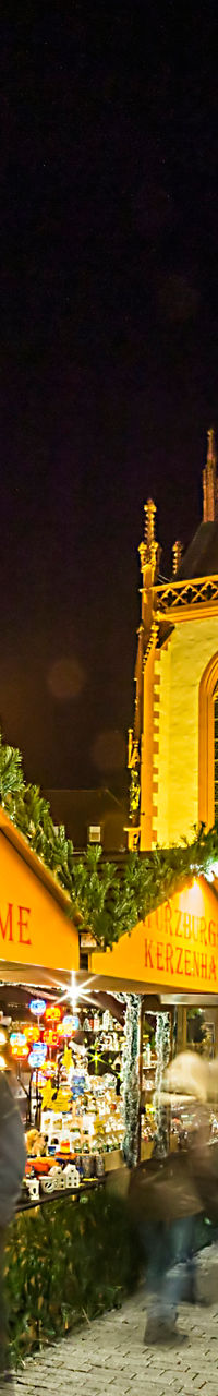 Festive Christmas Market with Illuminated Church