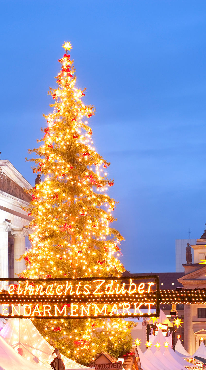 Festive Christmas market at Gendarmenmarkt Berlin