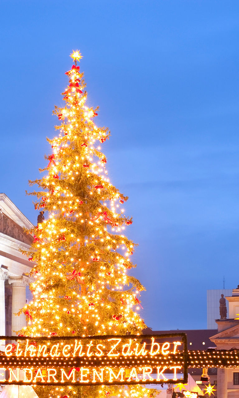 Festive Christmas market at Gendarmenmarkt Berlin