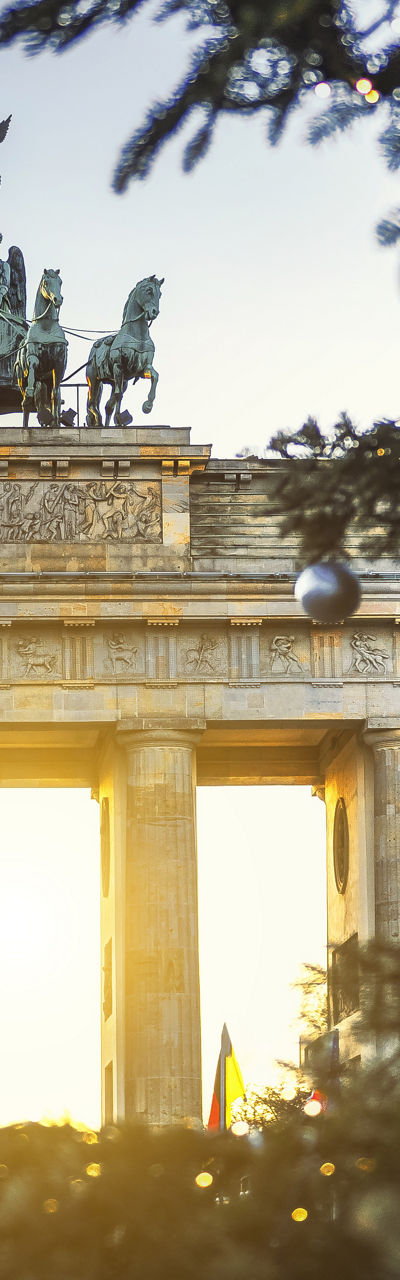 Brandenburg Gate with Christmas Tree