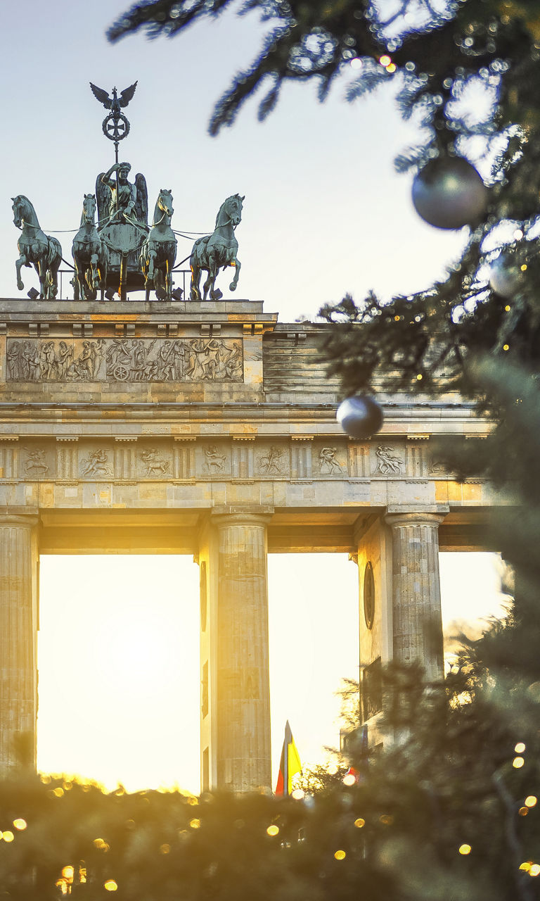 Brandenburg Gate with Christmas Tree