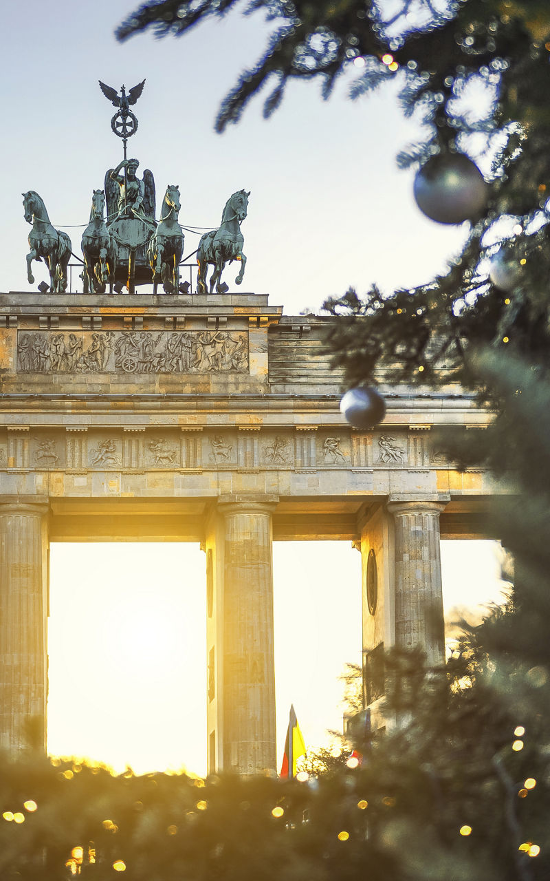 Brandenburg Gate with Christmas Tree