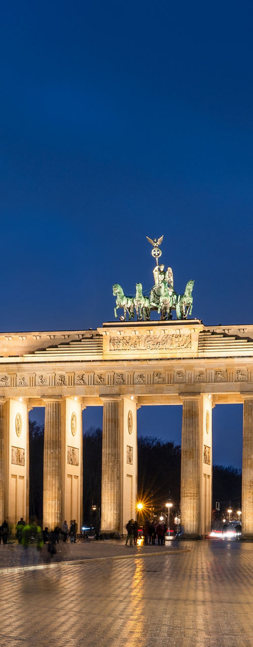 Brandenburg Gate with Christmas Tree at Night