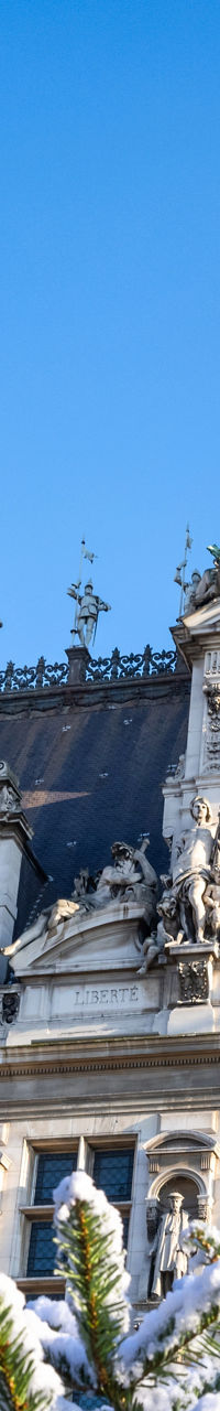 Historic building with festive decorations