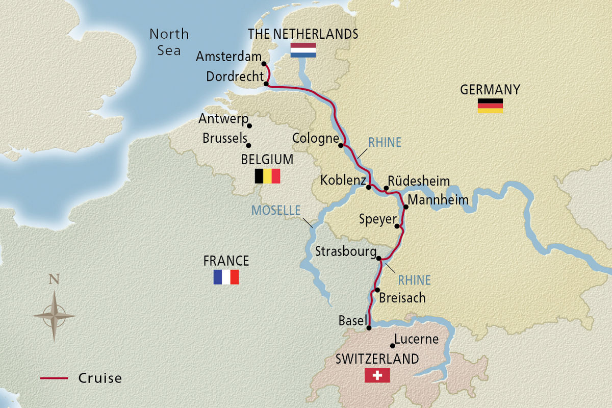 Christmas on the Rhine – route map