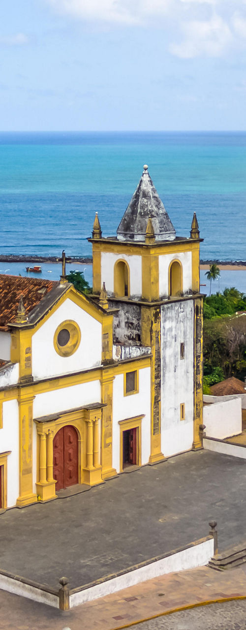 Historic church overlooking ocean in Olinda