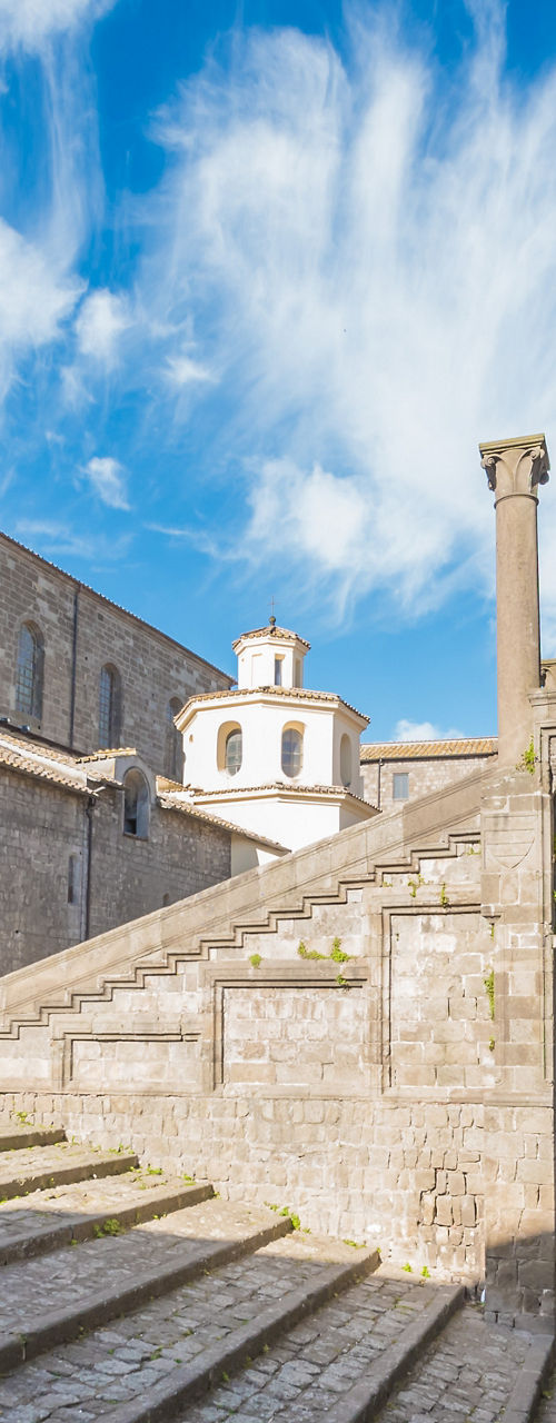 Historic Italian Cathedral and Stone Bridge
