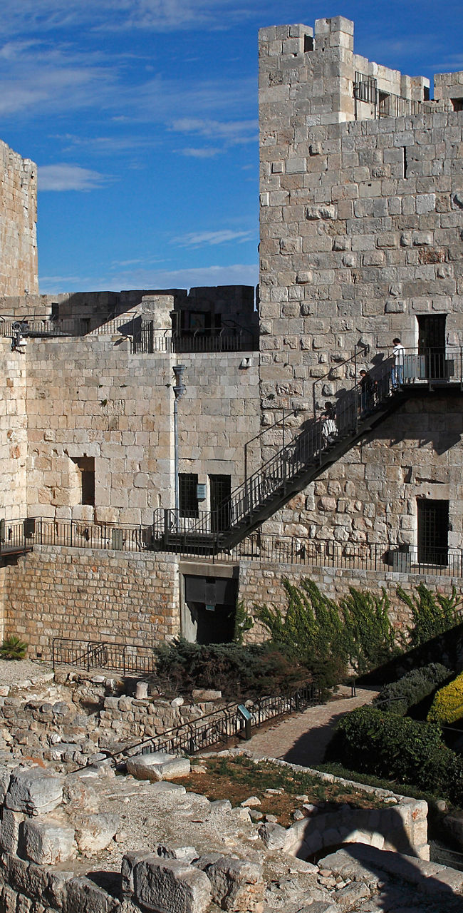 Historic stone fortress under clear skies