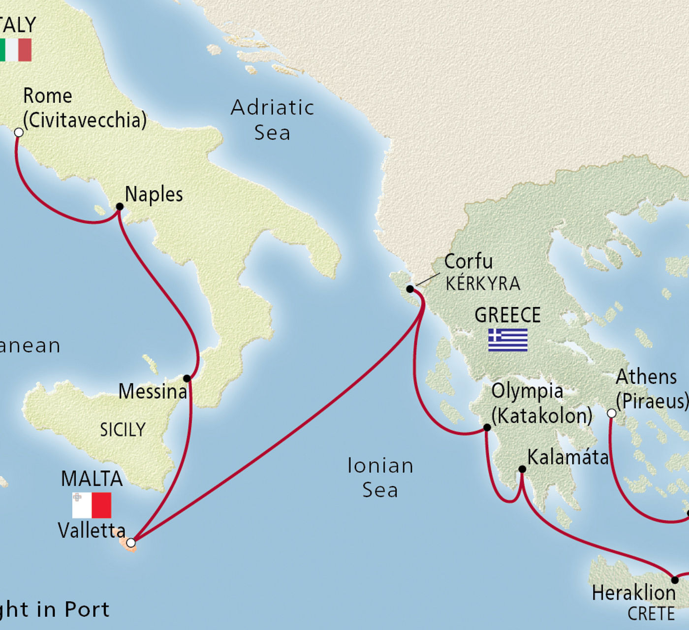 Map of Cities of Antiquity itinerary