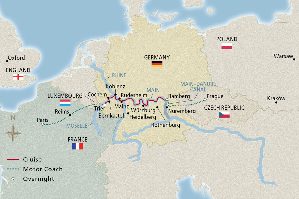 Cities of Light – route map