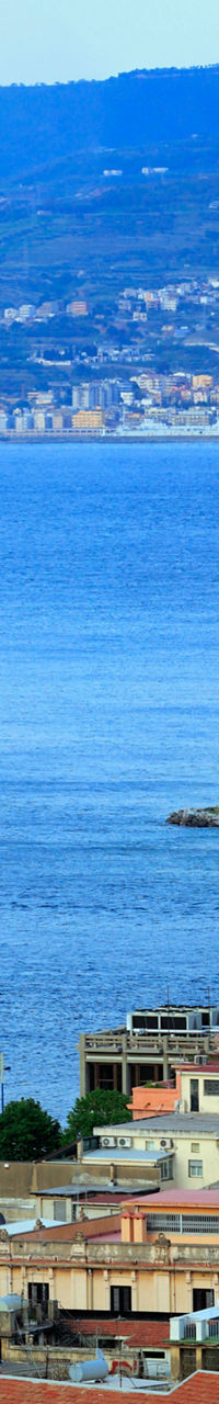 Scenic coastal view of Messina, Italy