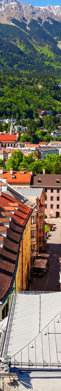 Scenic view of Innsbruck with Alps backdrop