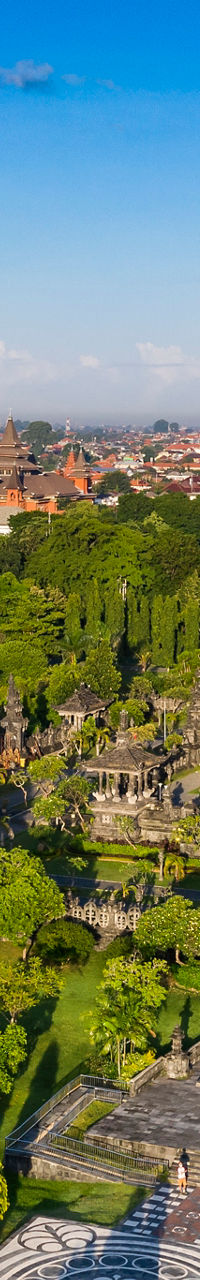 Aerial view of Bajra Sandhi Monument in Bali