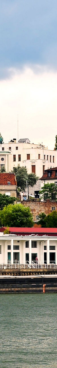 Scenic riverside view of Belgrade cityscape