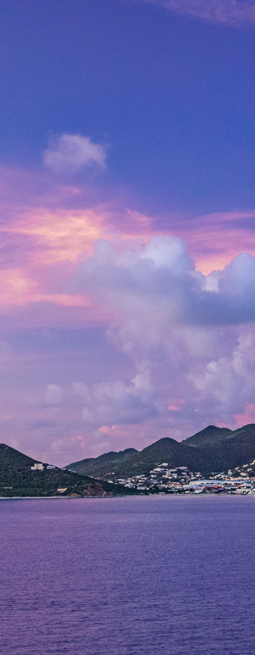 Scenic coastal view at sunset