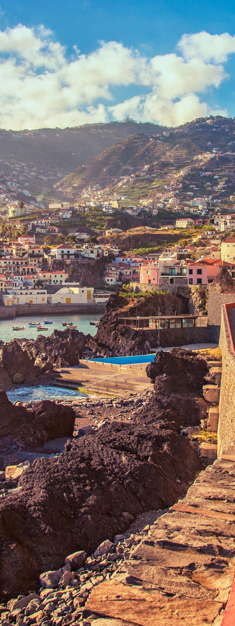 Coastal walkway with cliffs and ocean view