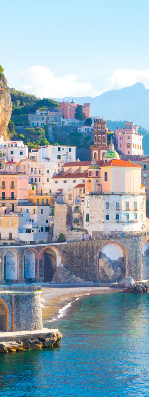 Scenic Coastal Town with Cliffside Views