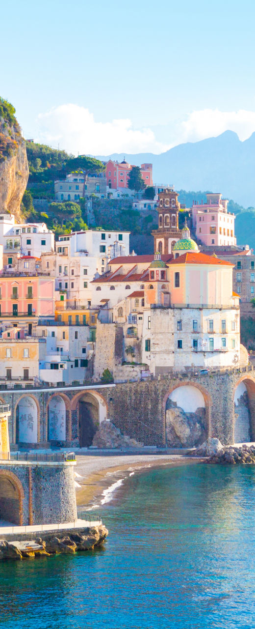 Scenic Coastal Town with Cliffside Views