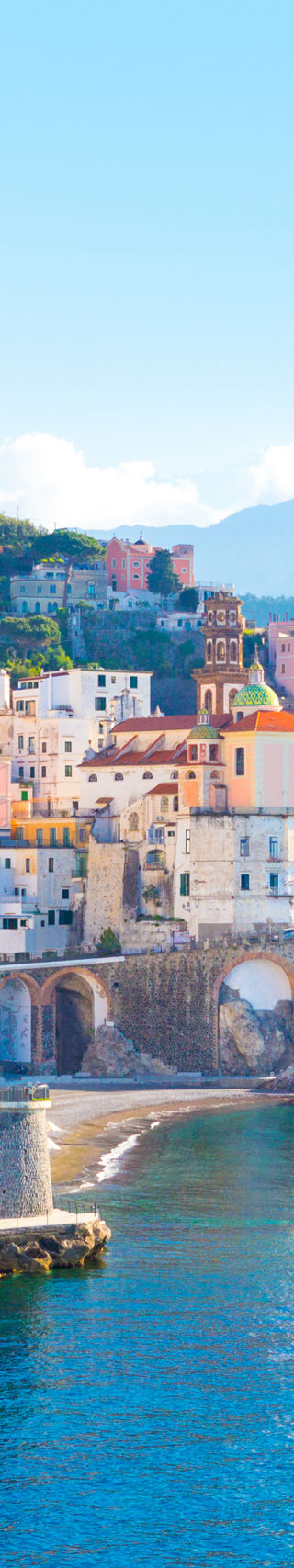 Scenic Coastal Town with Cliffside Views