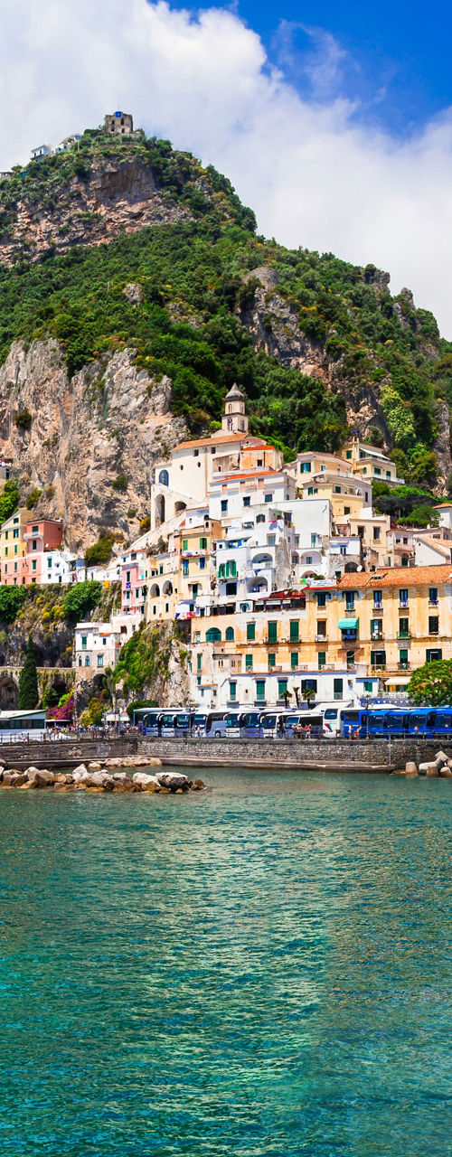 Scenic Amalfi Coast with vibrant waterfront