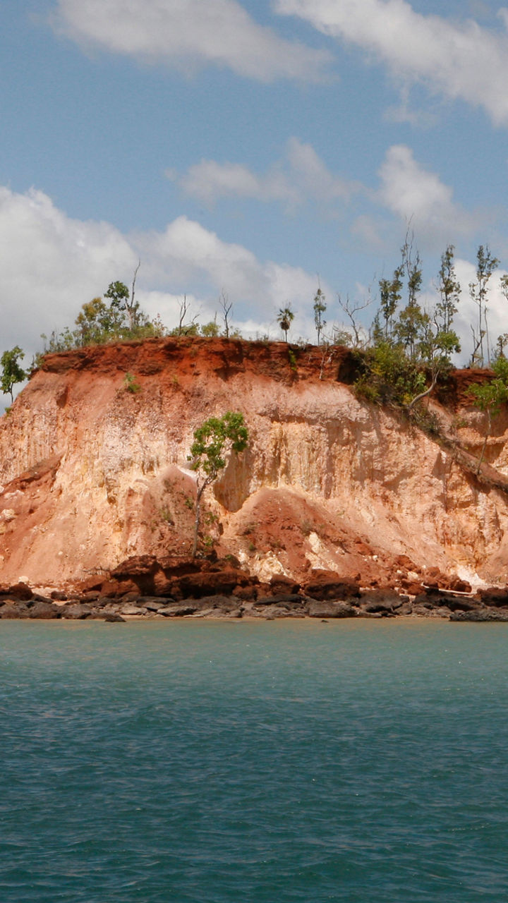 Scenic coastal cliff with turquoise waters